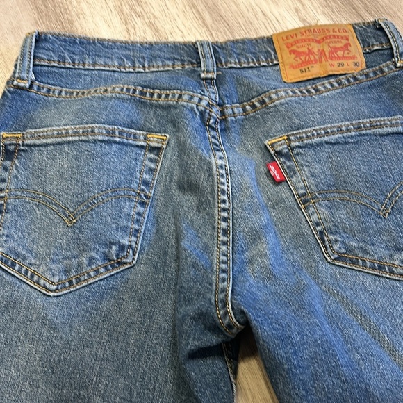 Levi’s 511 Slim Flex Fit Cotton Blend Denim Jeans / Med Wash / Men’s 29W x 30L - Picture 6 of 9